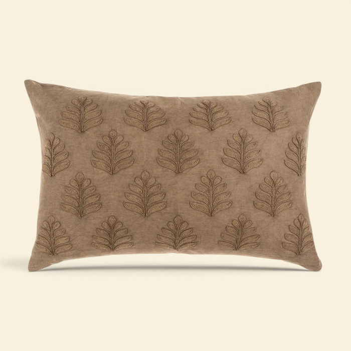 Grove Linen Kidney Pillow - Mink