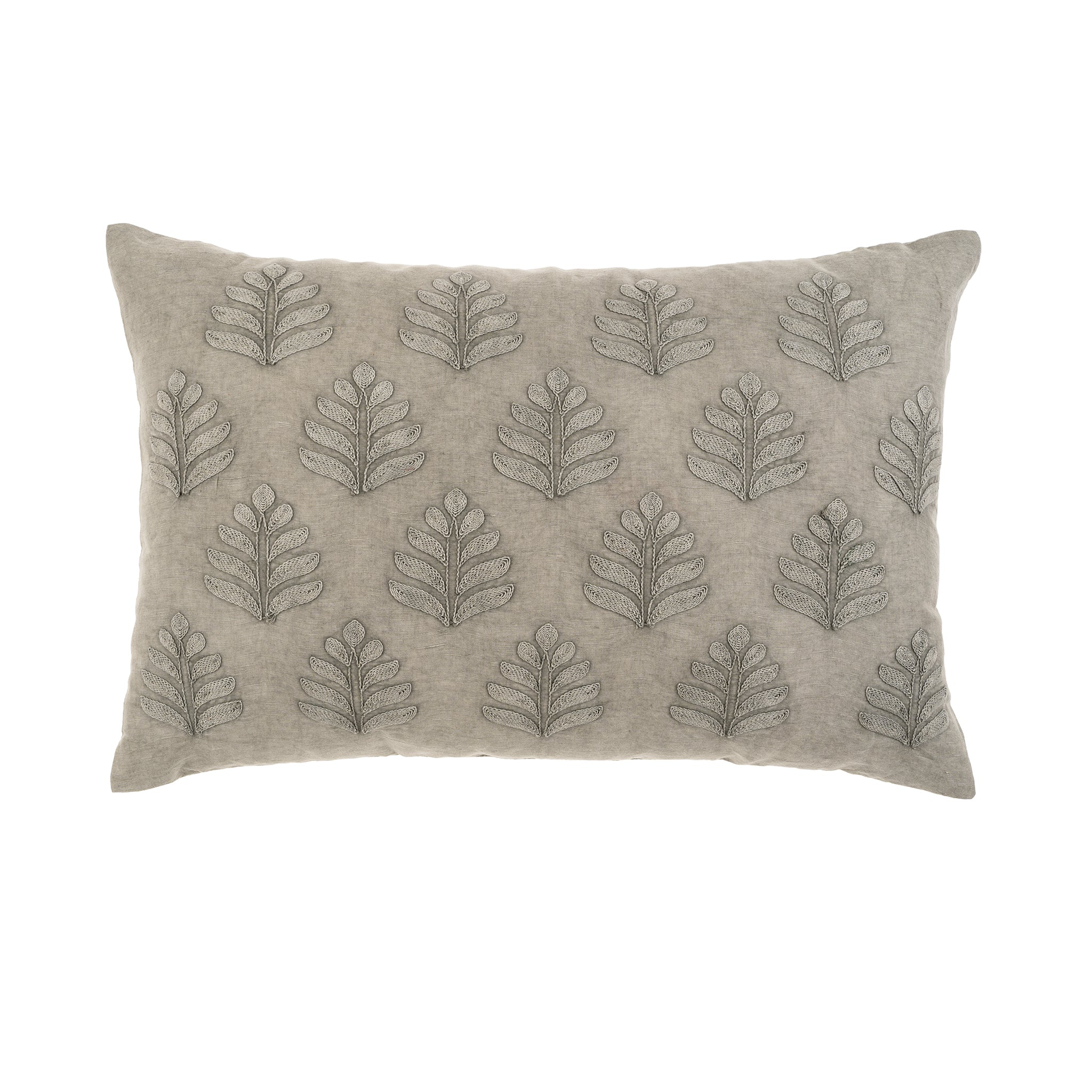 Grove Linen Kidney Pillow - Fog