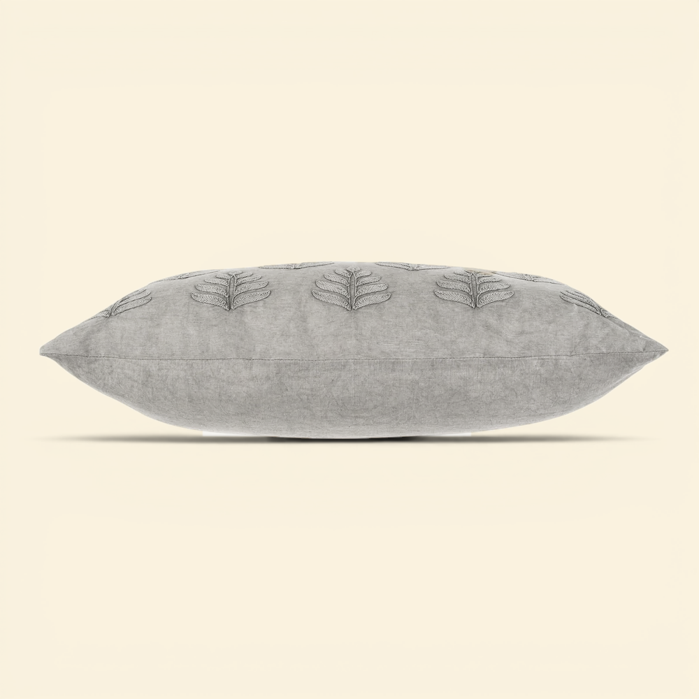 Grove Linen Kidney Pillow - Fog