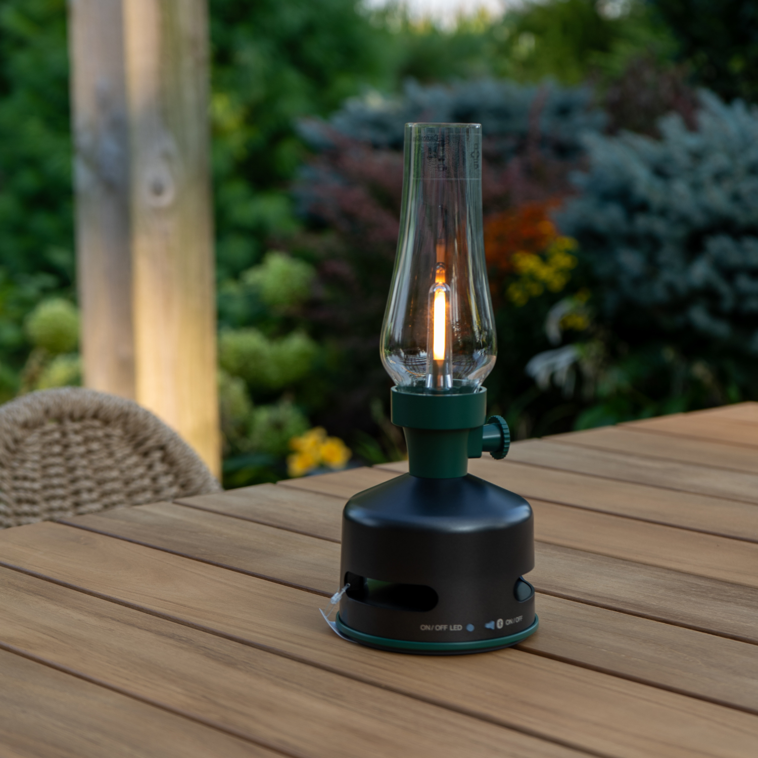 Retro LED Outdoor Lantern w/ Speaker