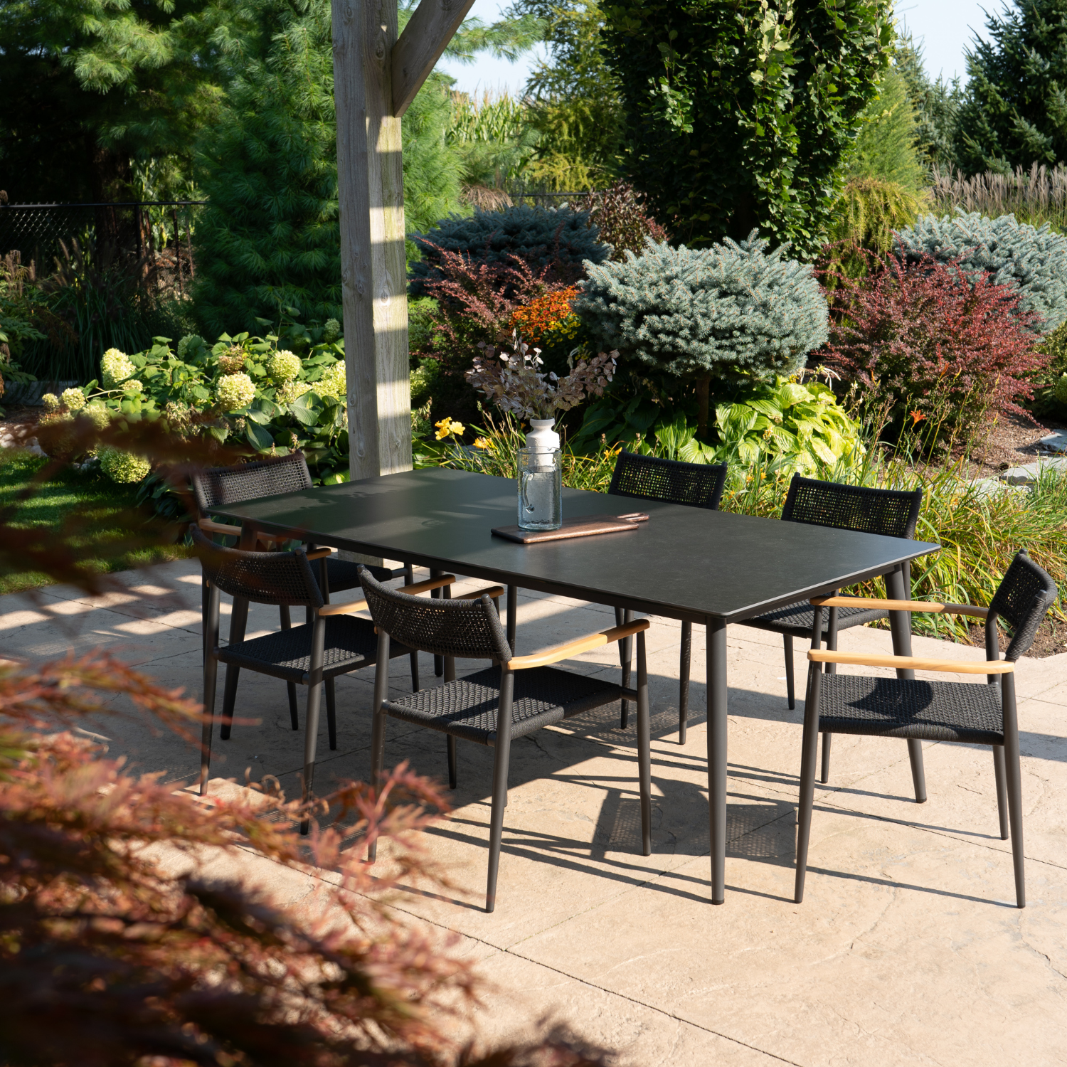 Alta Rectangular Charcoal Ceramic Dining Table