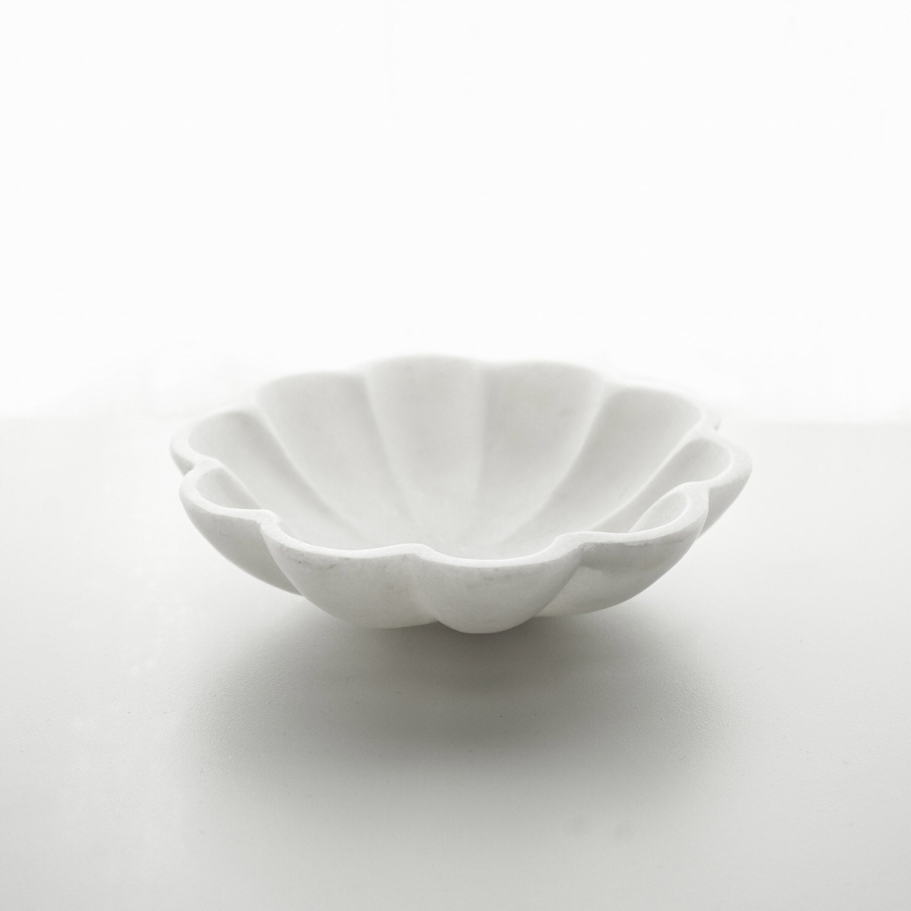 White Scalloped Bowl
