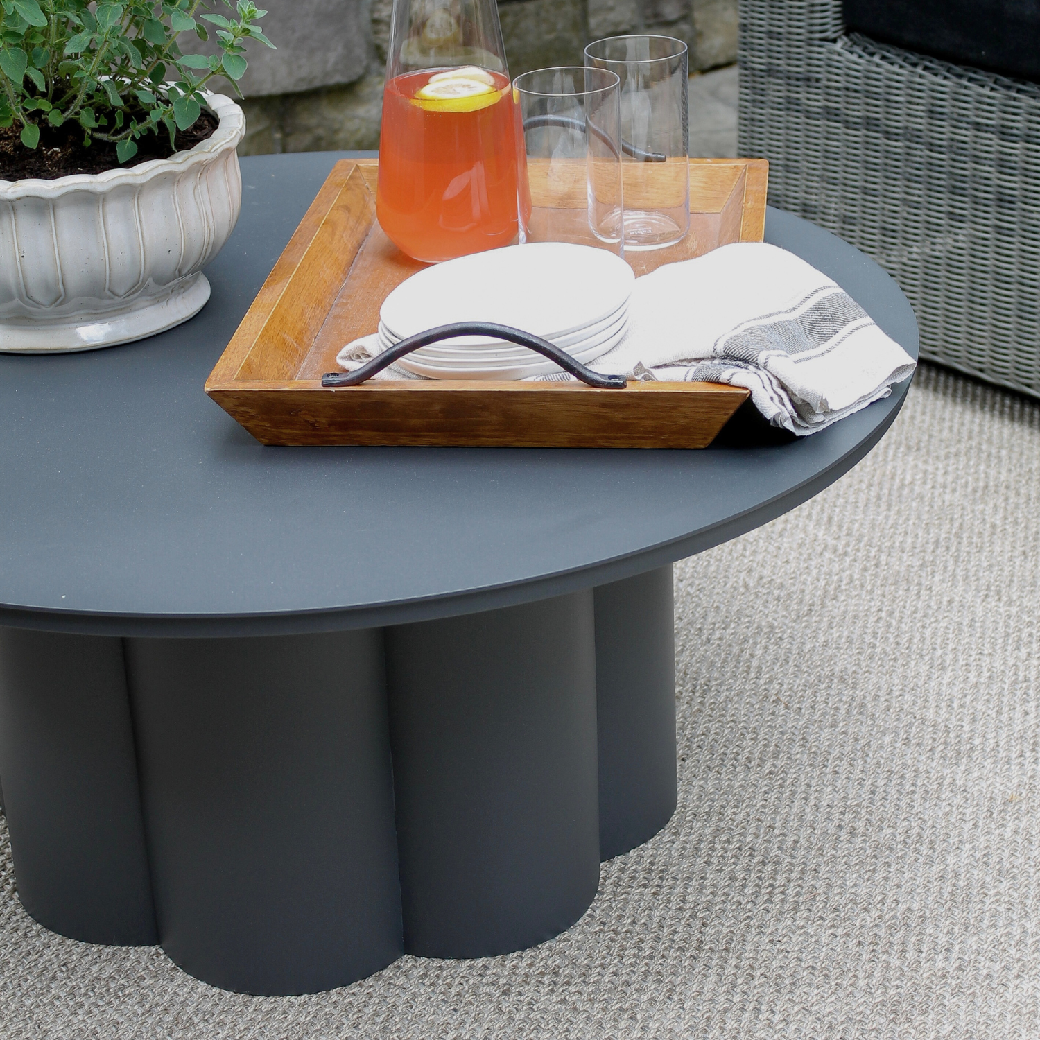 Lotus Charcoal Coffee Table