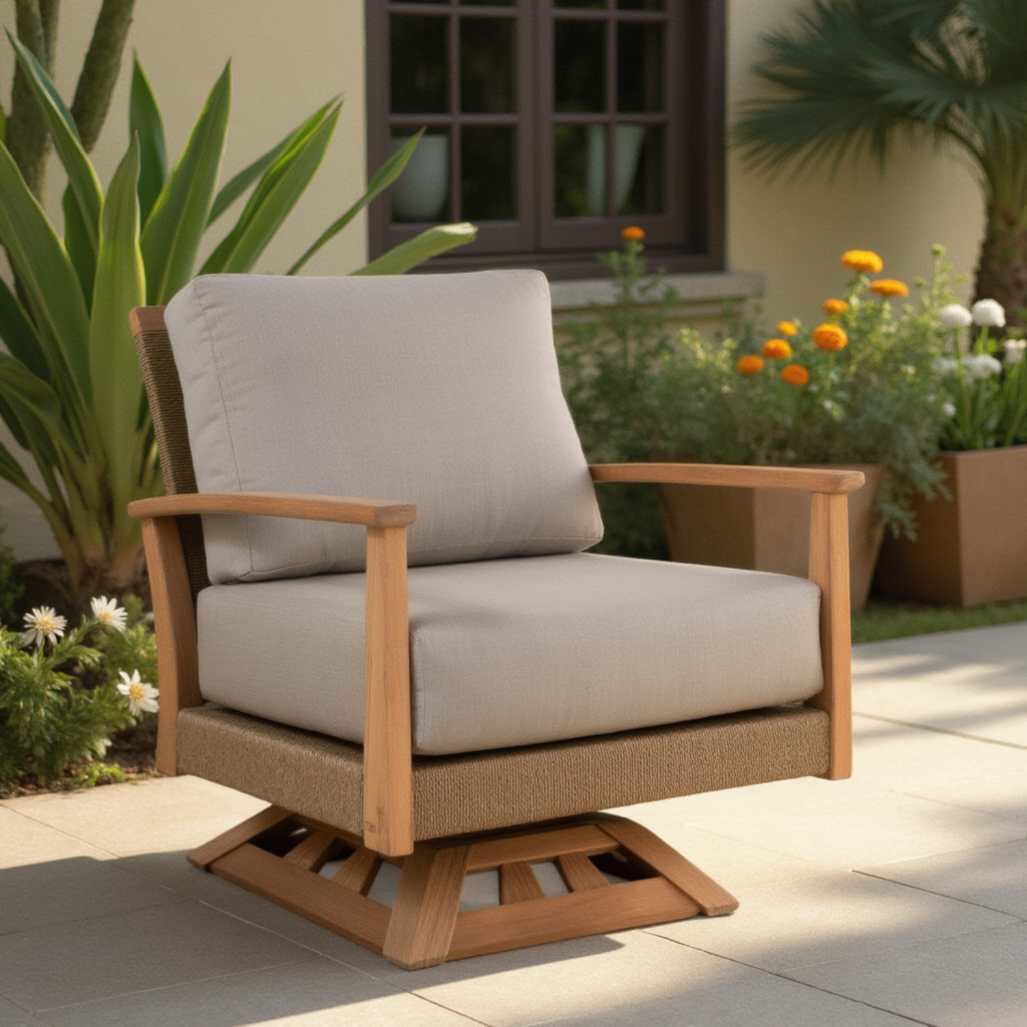 Gravenhurst Wicker Swivel Club Chair