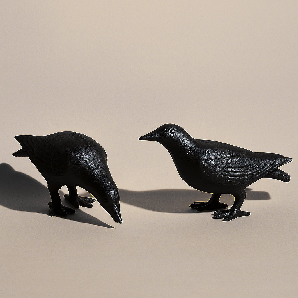 Decorative Onyx Crow Statue