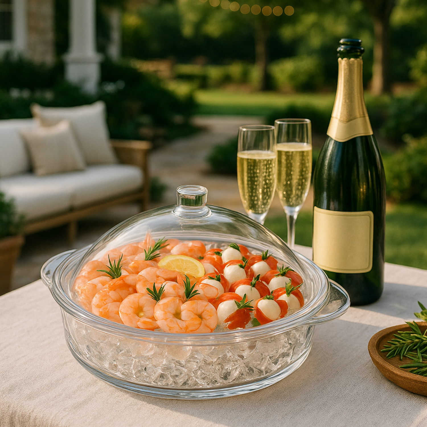 On Ice Acrylic Serving Platter w/ Lid