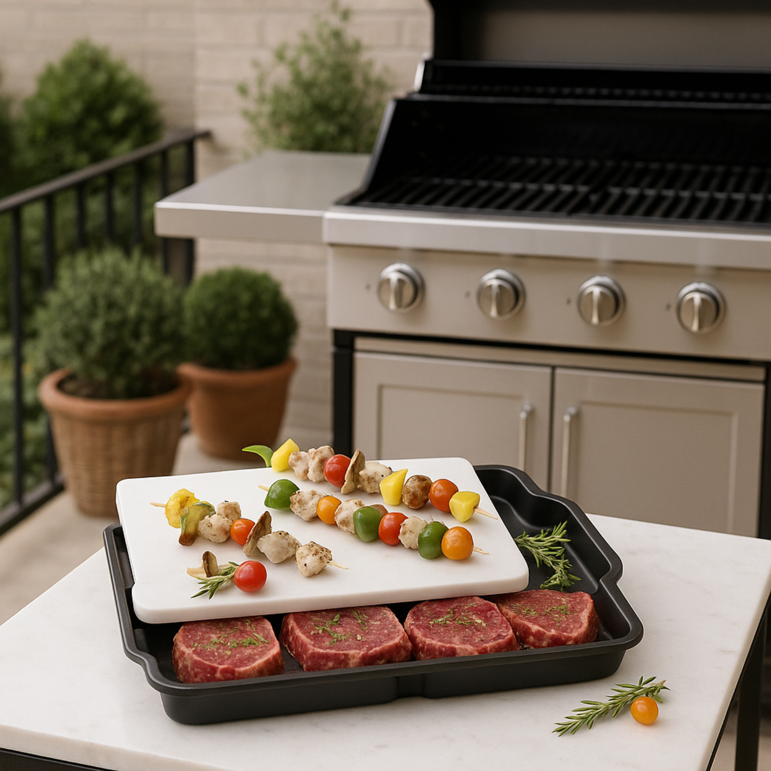 BBQ Prep Tray & Cutting Board