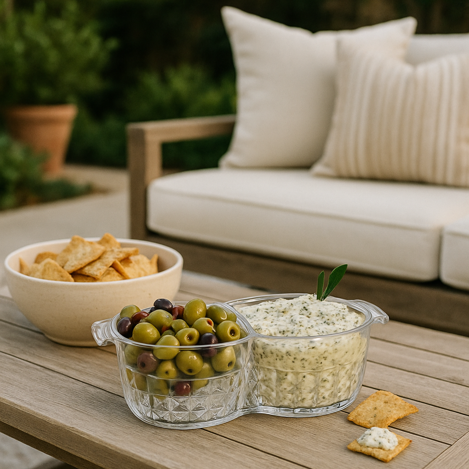 On Ice Acrylic Duo Dip Bowl