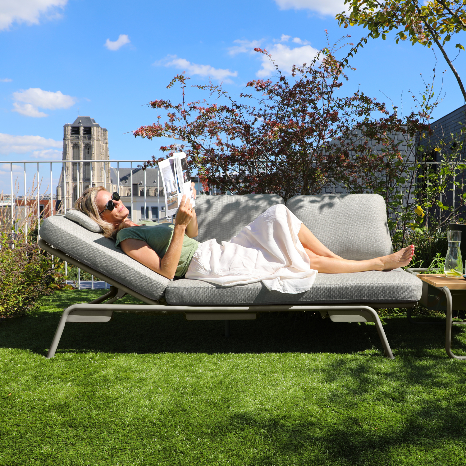 Davenport Reclining Sofa - Pebble Sand