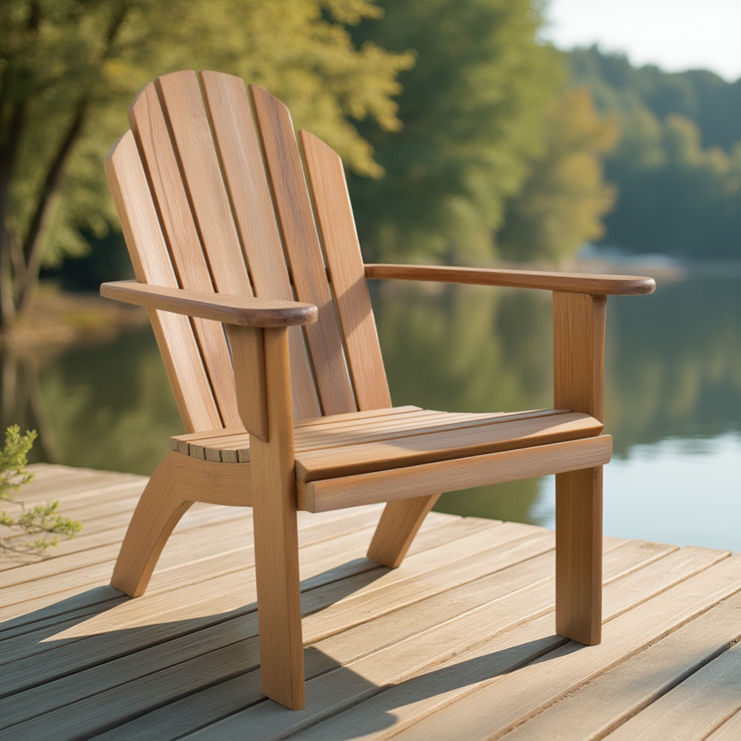 Caledon Teak Curved Back Adirondack Chair