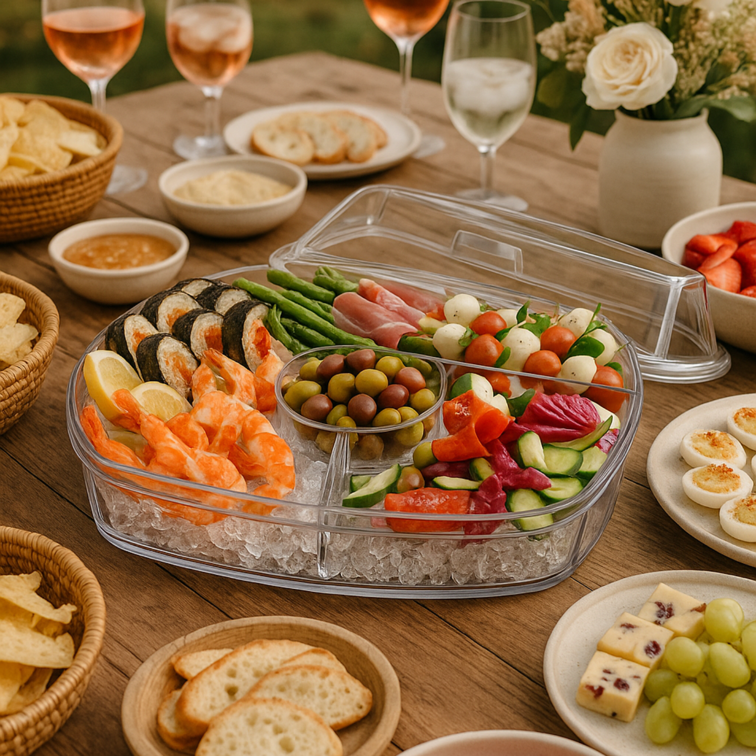 On Ice Acrylic Party Platter