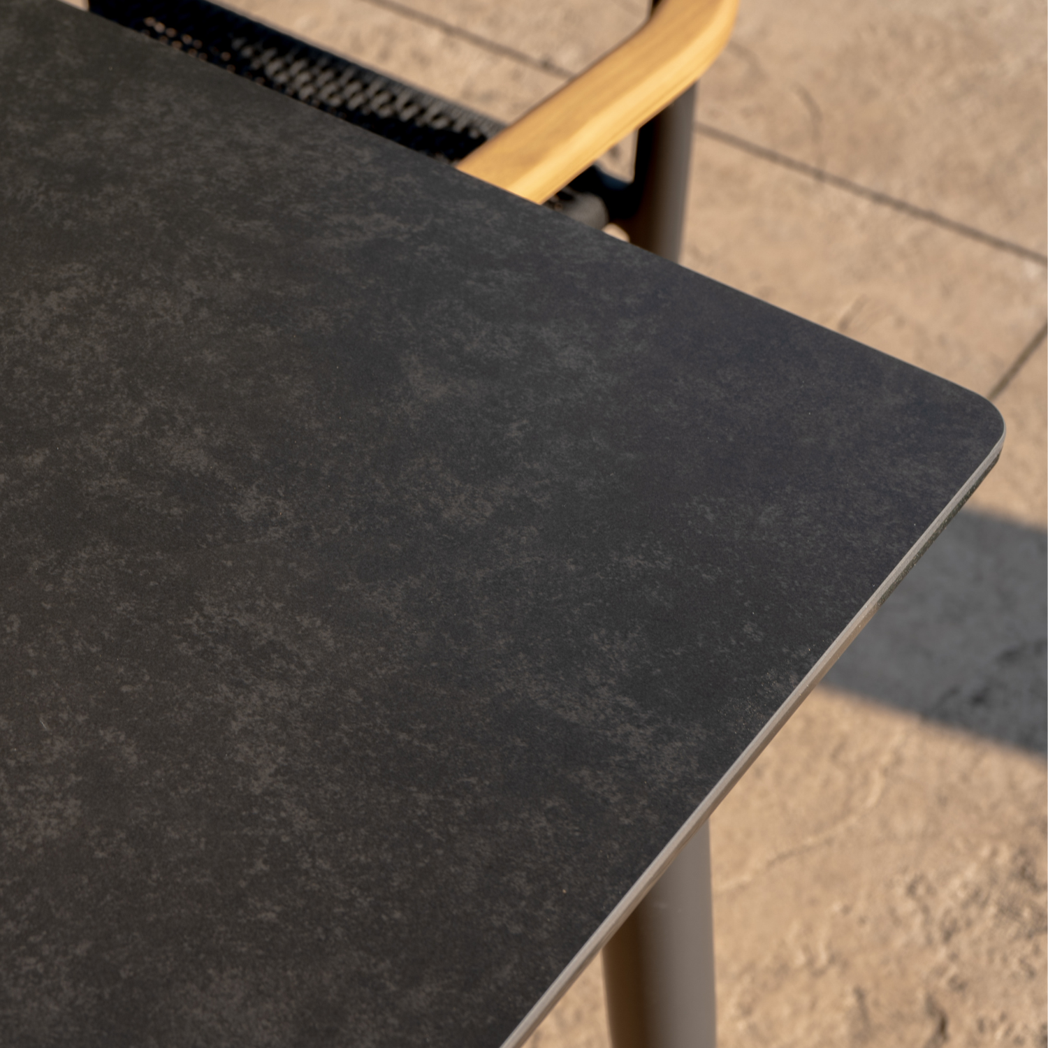 Alta Rectangular Charcoal Ceramic Dining Table