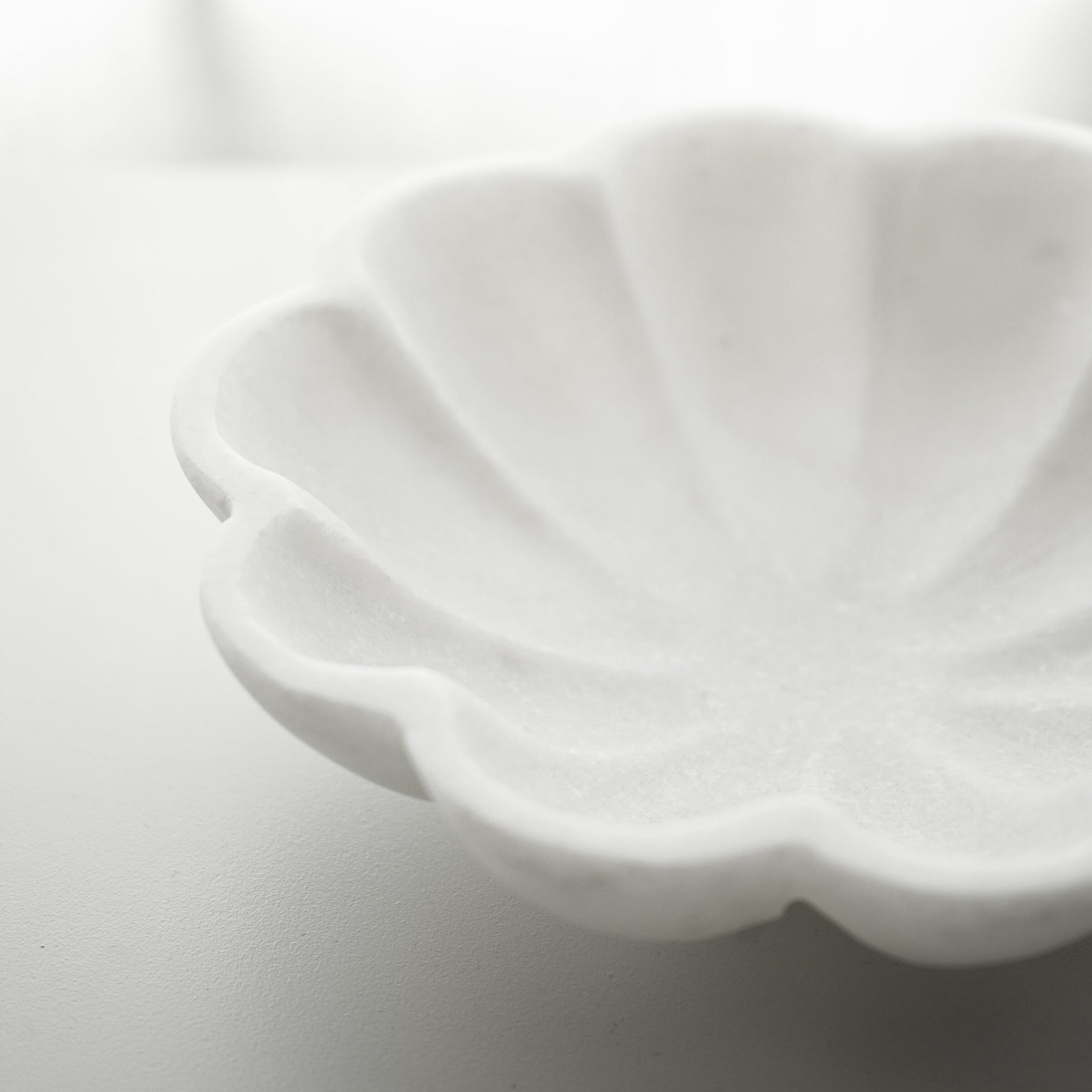 White Scalloped Bowl