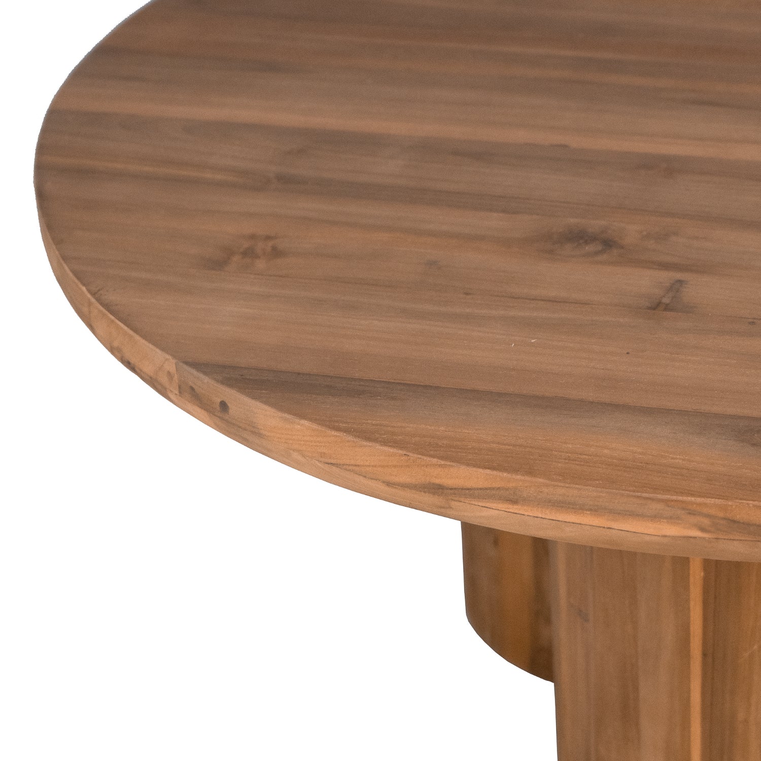 Lotus 24" Indoor Round Teak Side Table