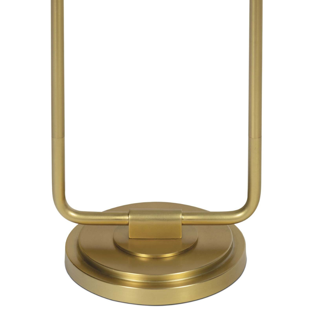 Polly Double Arm Table Lamp - Green/Brass