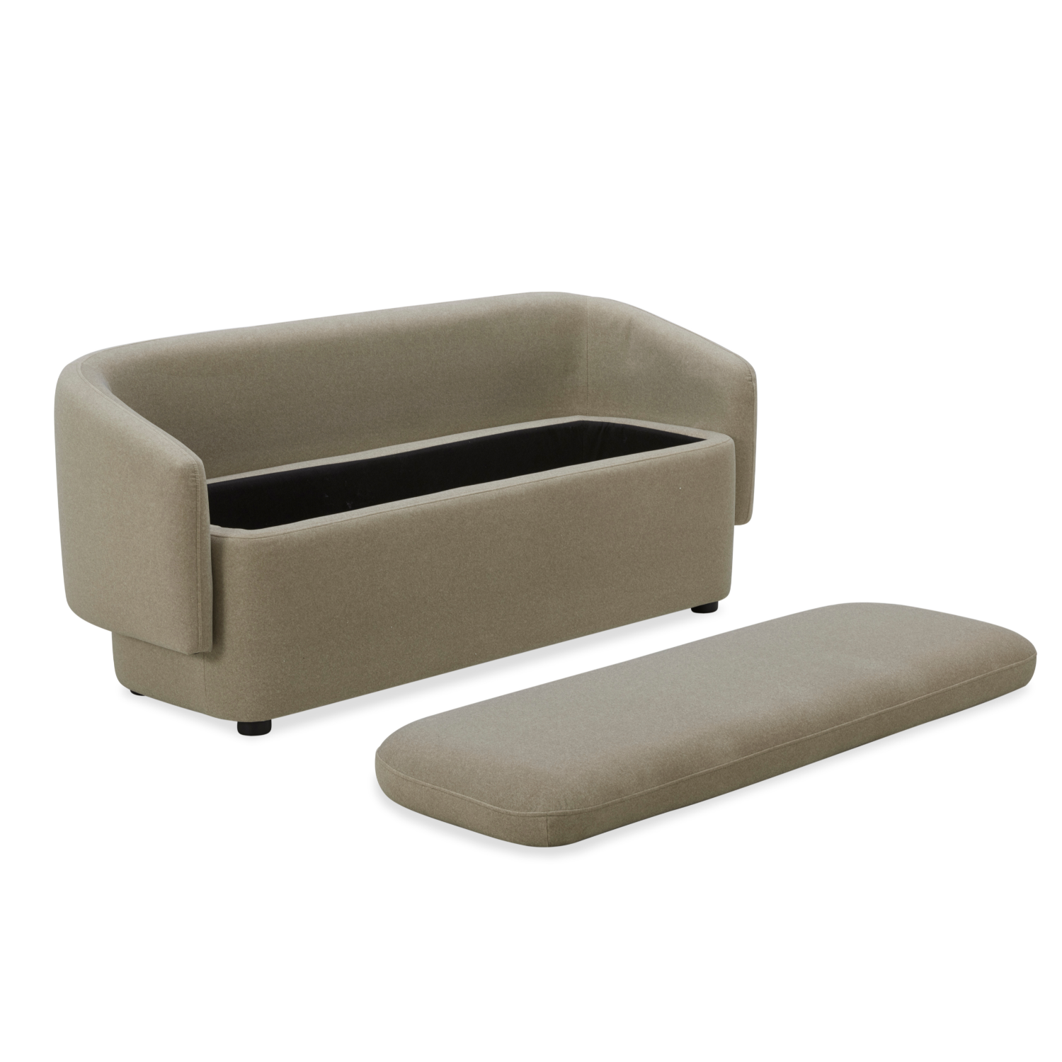 Capri Storage Bench - Sand Matte Velvet
