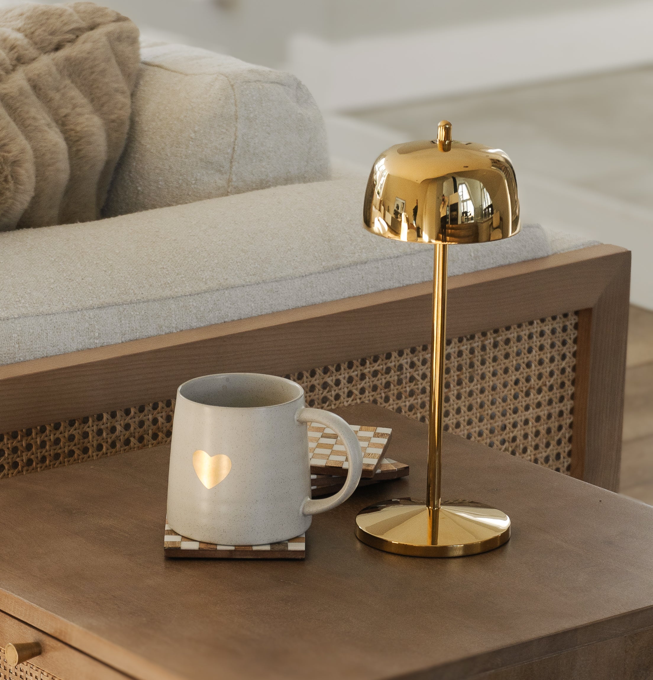 Theta Pro Cordless Lamp - Polished Gold