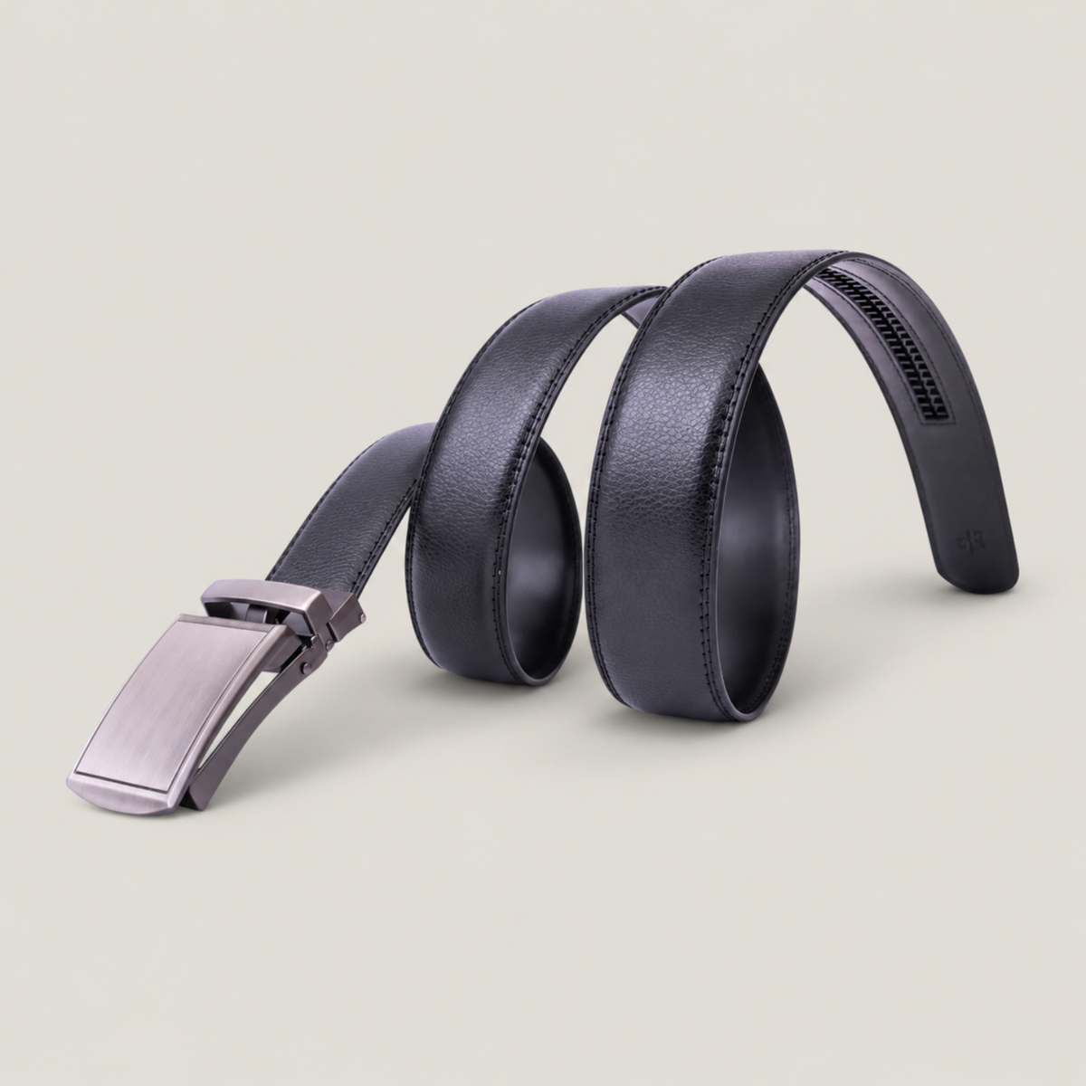 Clasp Leather Belt - Black