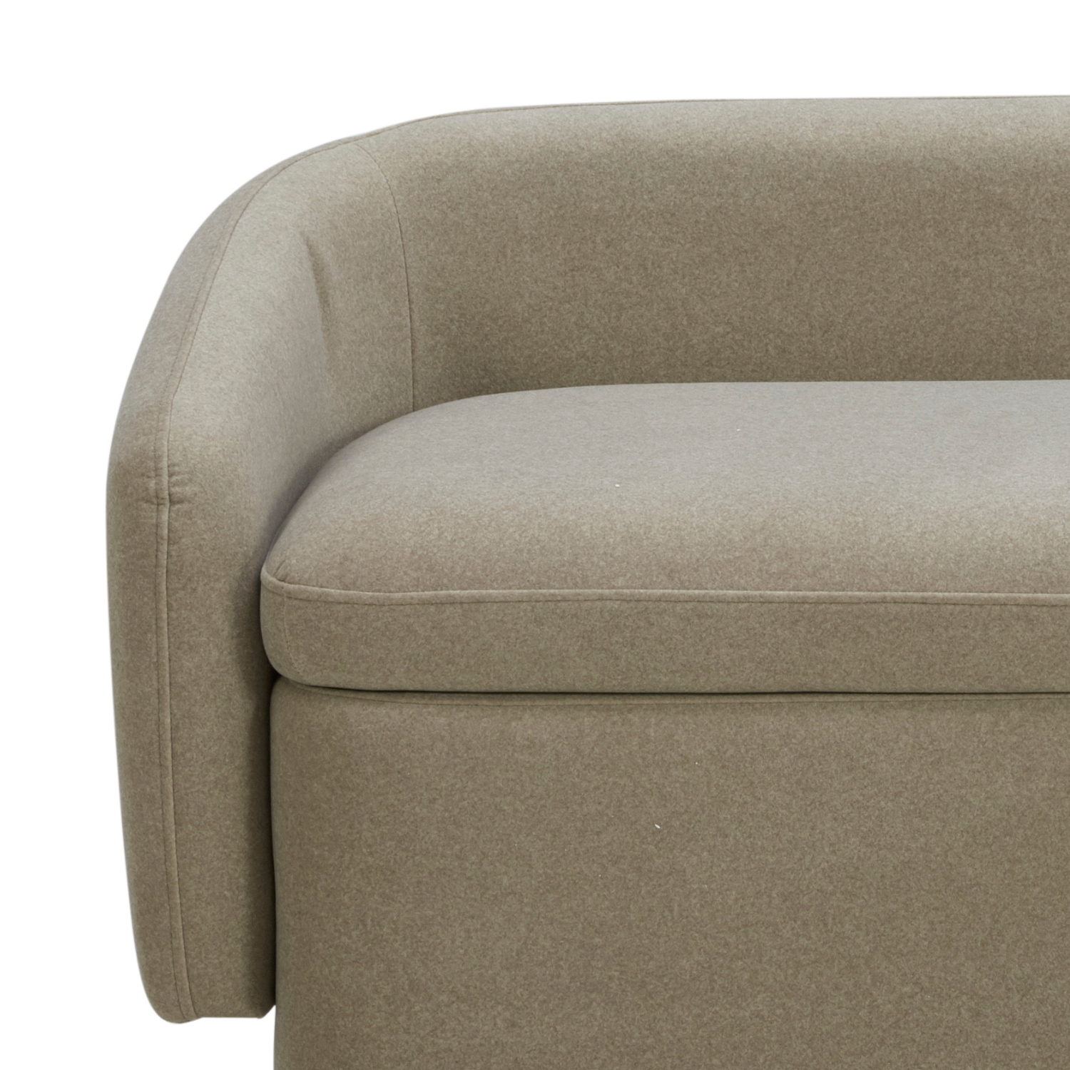 Capri Storage Bench - Sand Matte Velvet