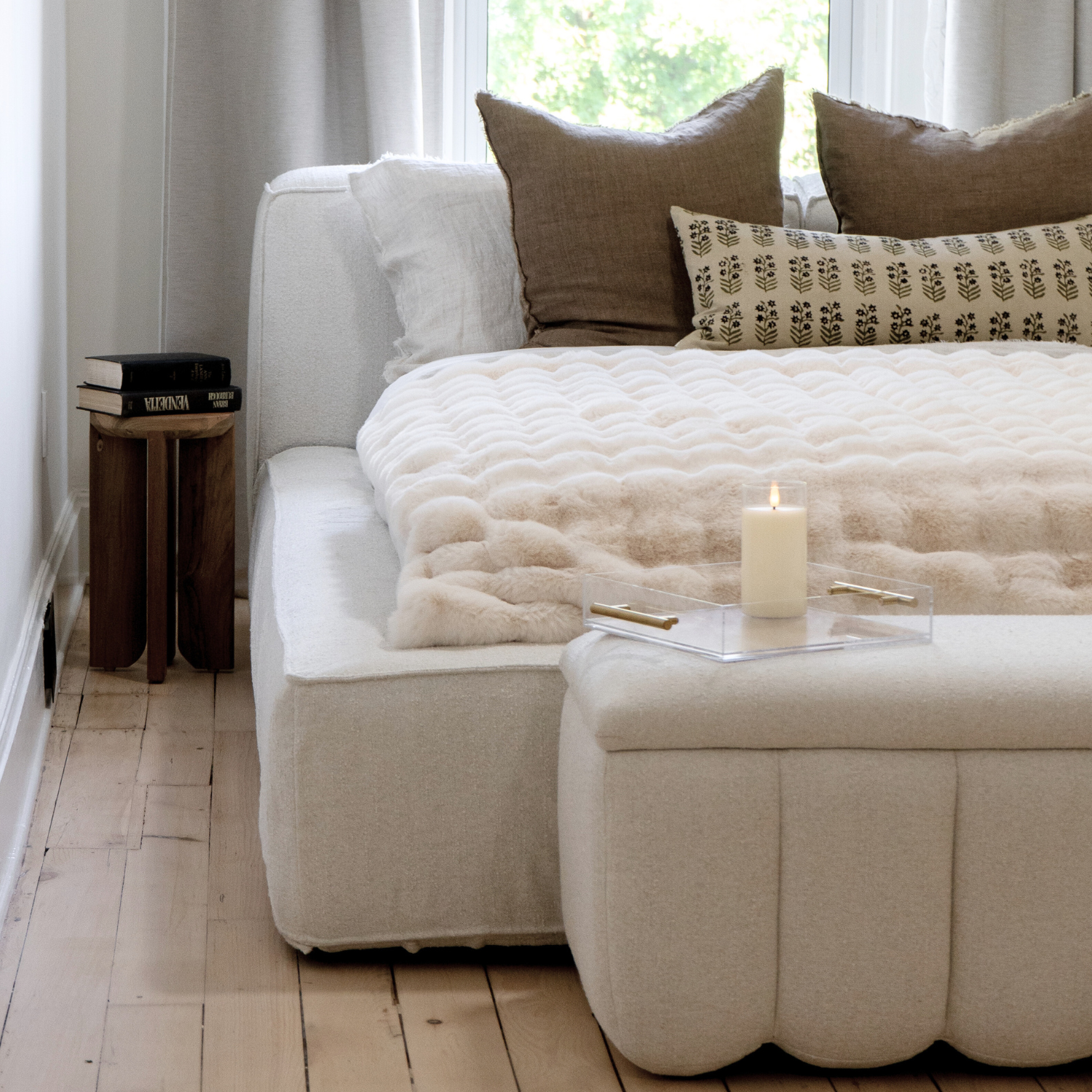 Dupont Platform Bed - Mellow Ivory