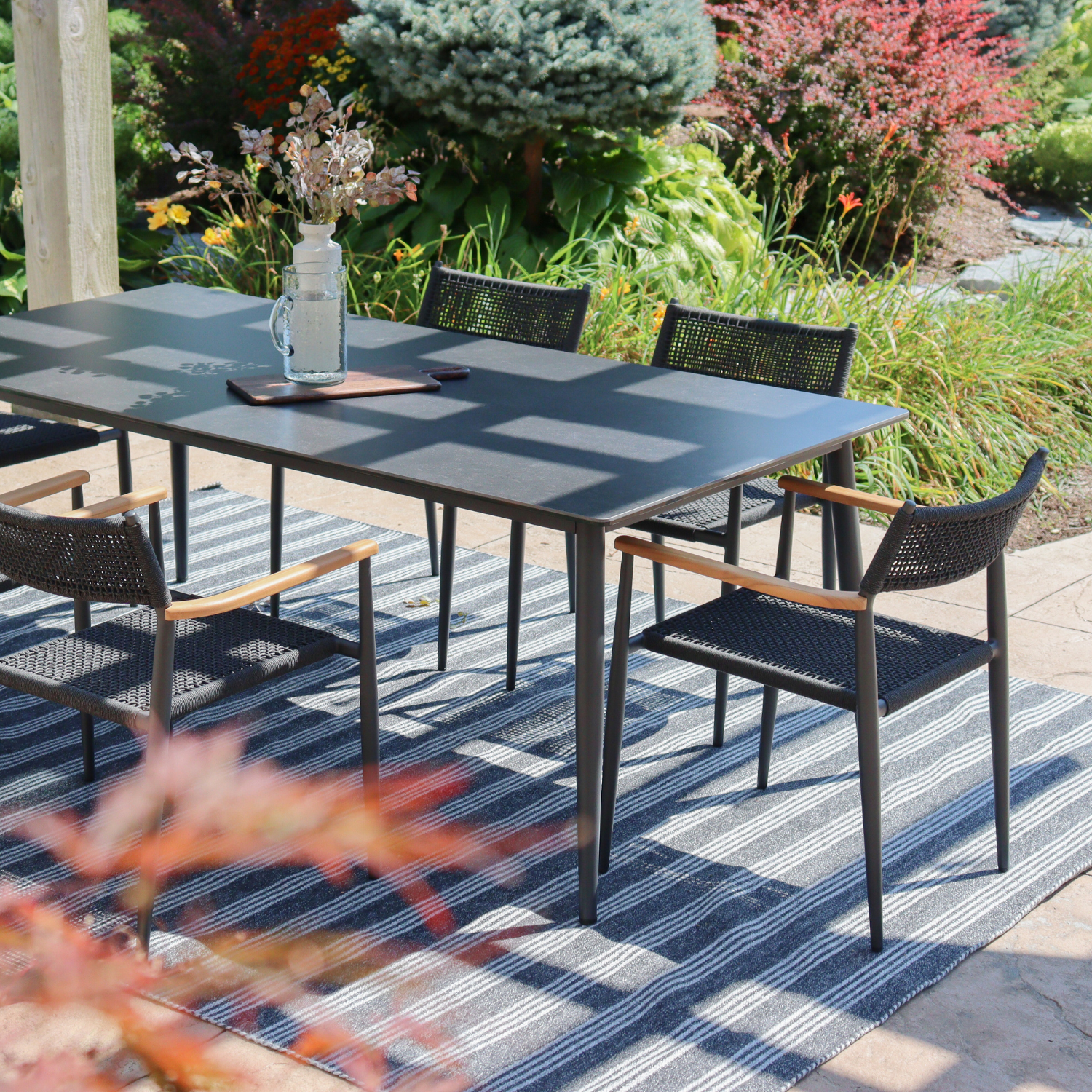 Alta Rectangular Charcoal Ceramic Dining Table