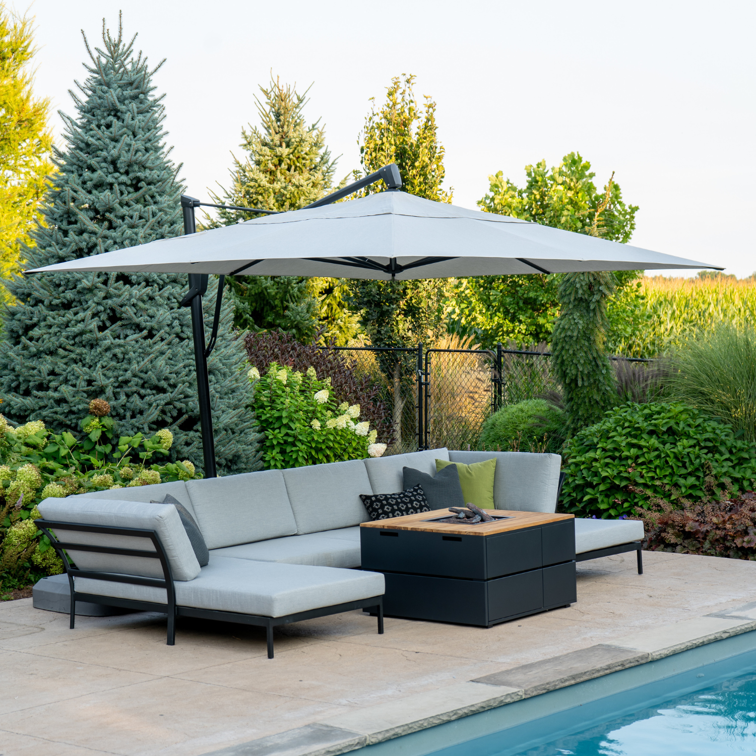 10' x 13' Rectangular AKZ PLUS Cantilever Umbrella
