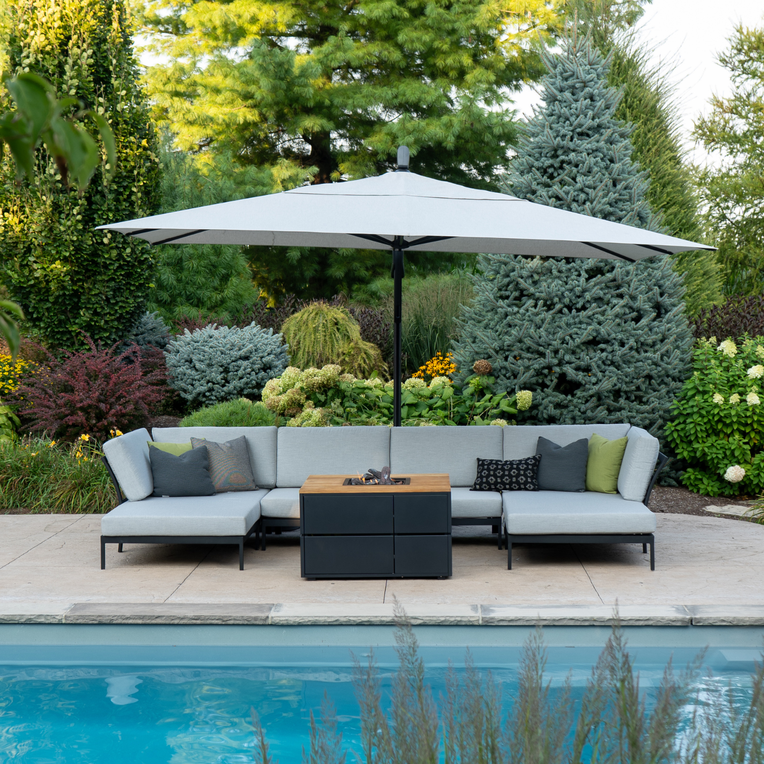 10' x 13' Rectangular AKZ PLUS Cantilever Umbrella