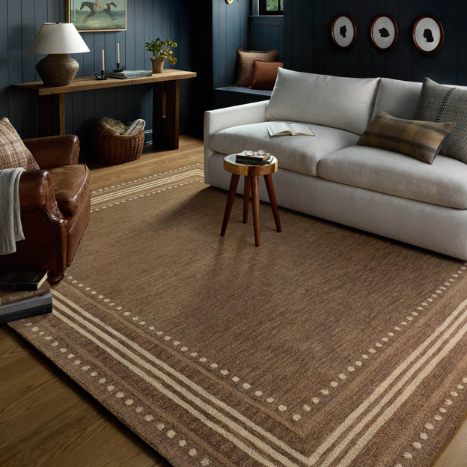 Chris Loves Julia x Loloi Alfie Bark/Natural Wool Rug