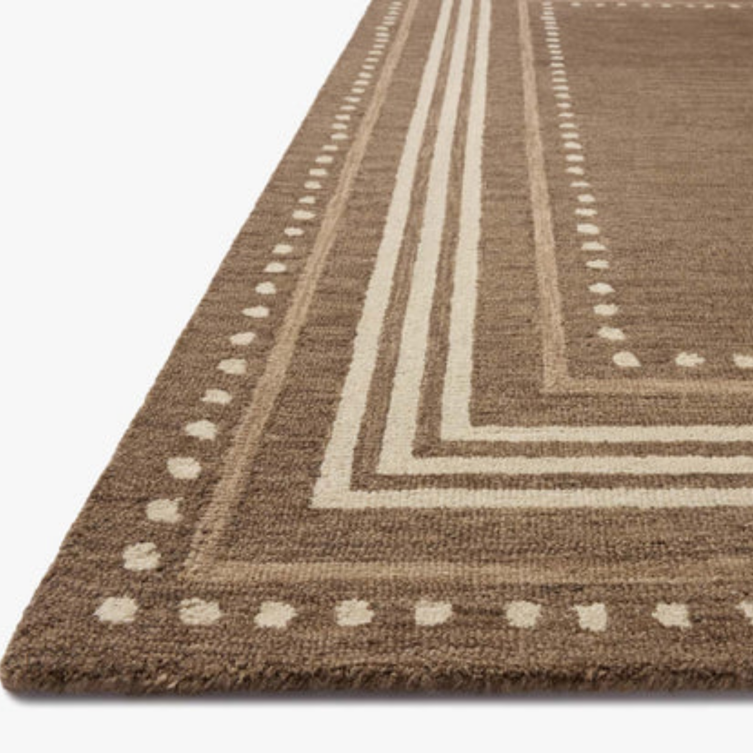 Chris Loves Julia x Loloi Alfie Bark/Natural Wool Rug