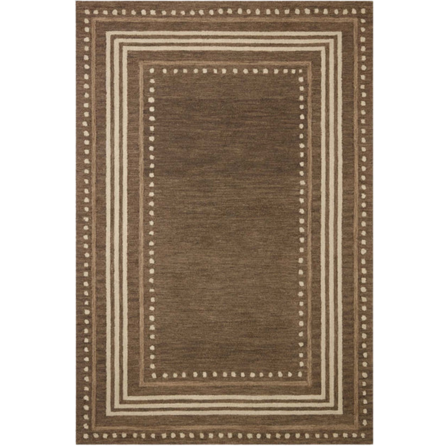 Chris Loves Julia x Loloi Alfie Bark/Natural Wool Rug