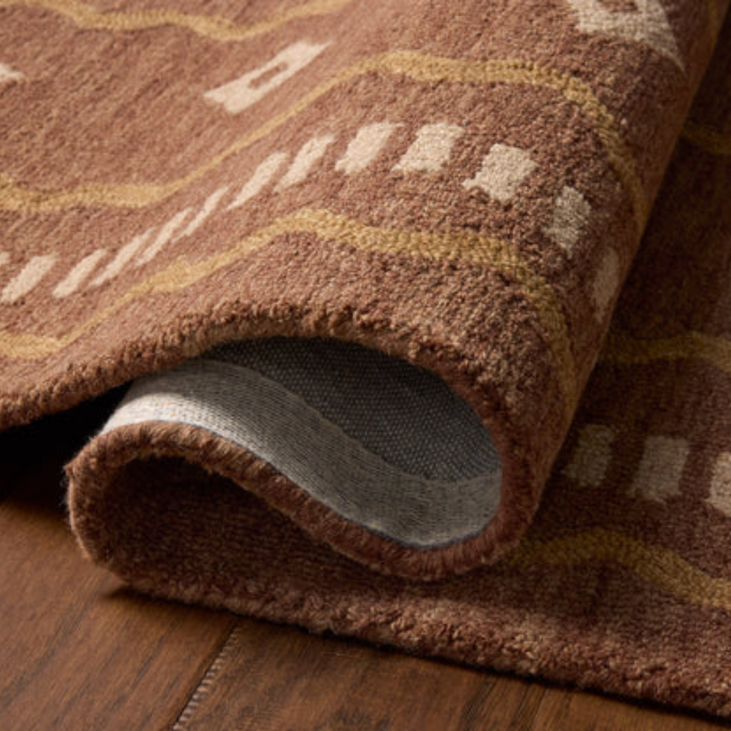 Chris Loves Julia x Loloi Alfie Clay/Spice Wool Rug
