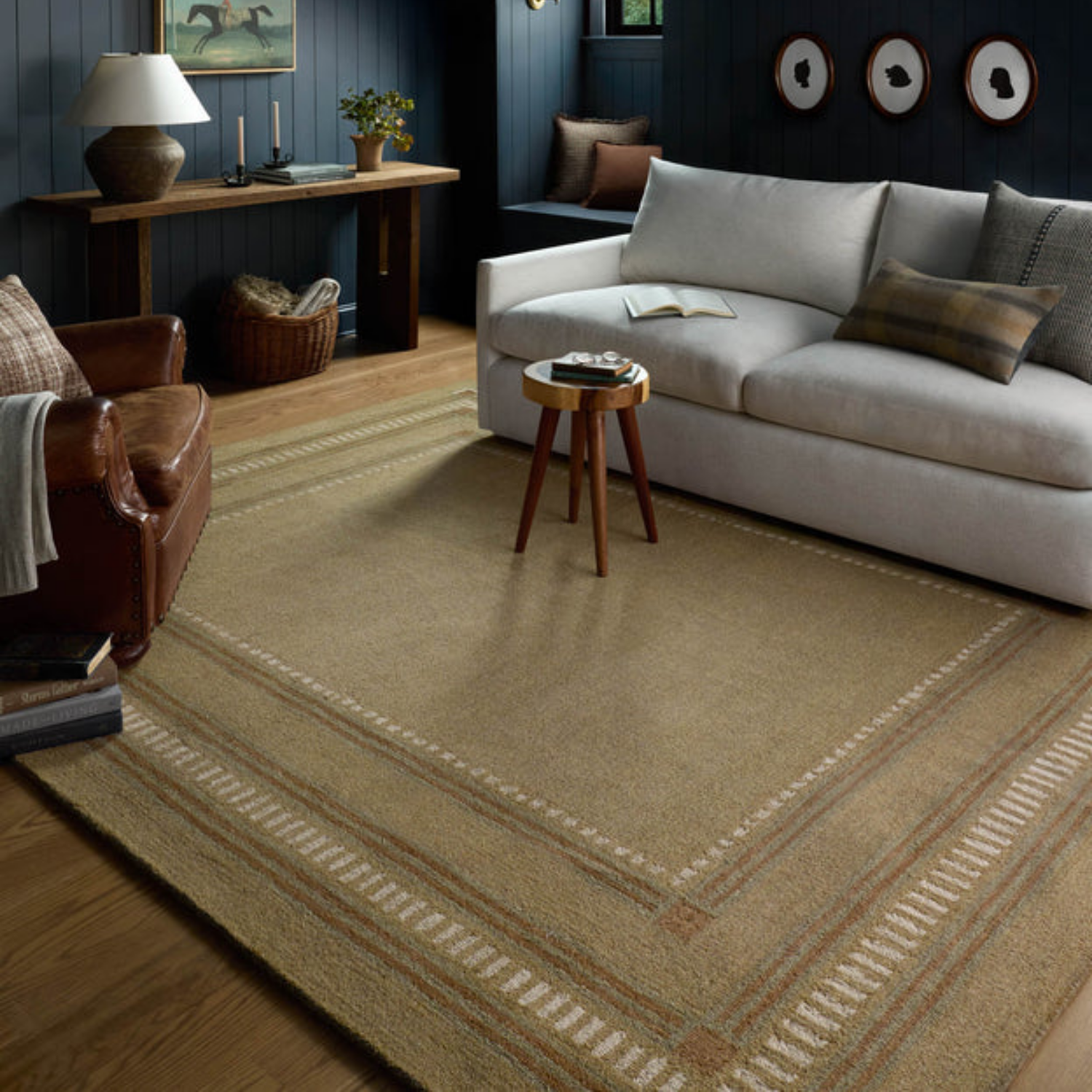 Chris Loves Julia x Loloi Alfie Green/Natural Wool Rug