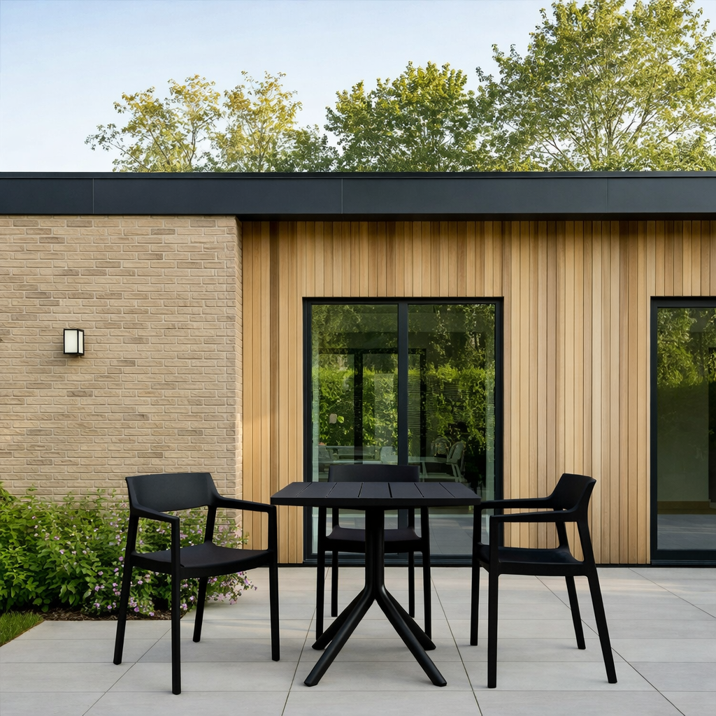 Albany Black Arm Chair (Set of 4)