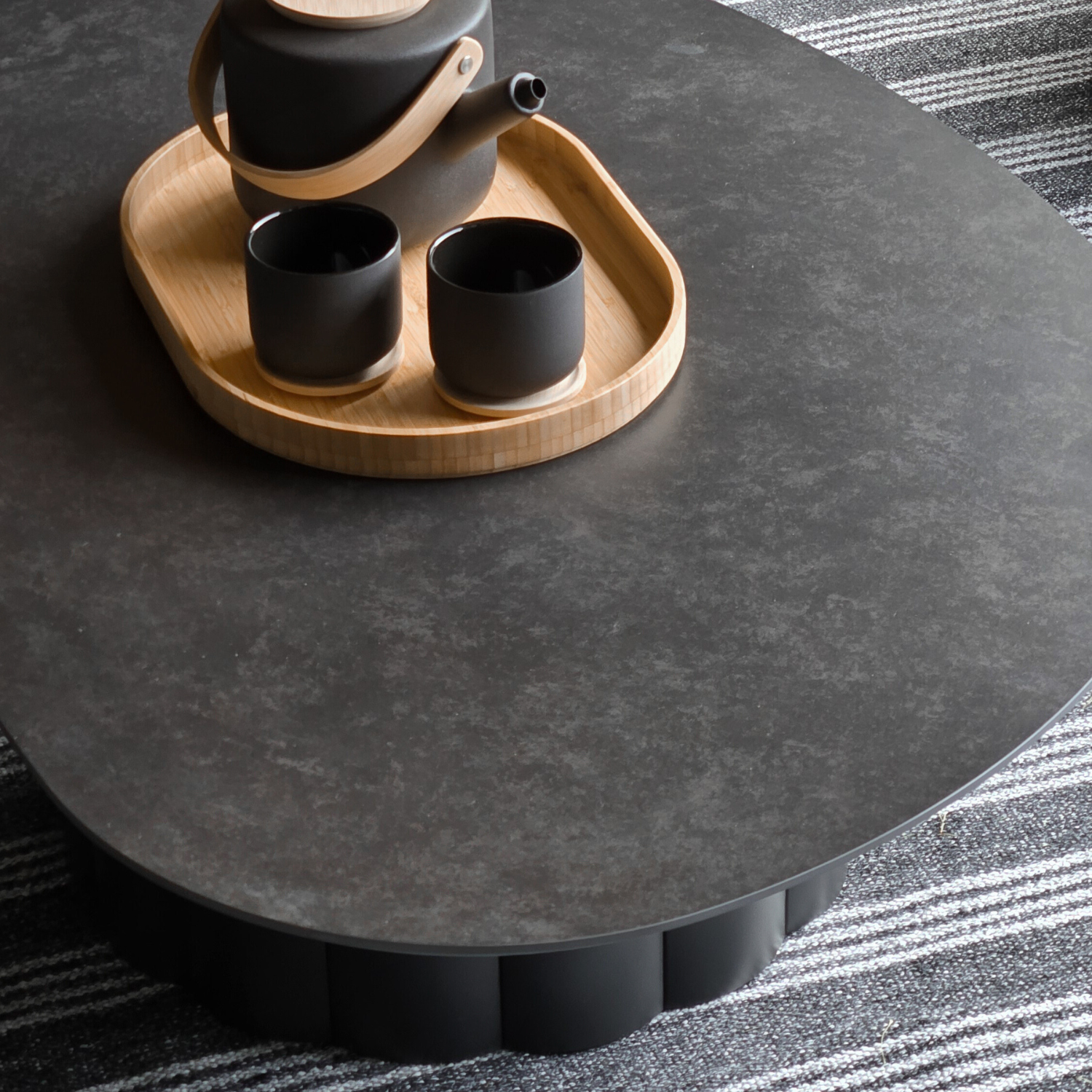 Alta Charcoal Coffee Table w/ Ceramic Top