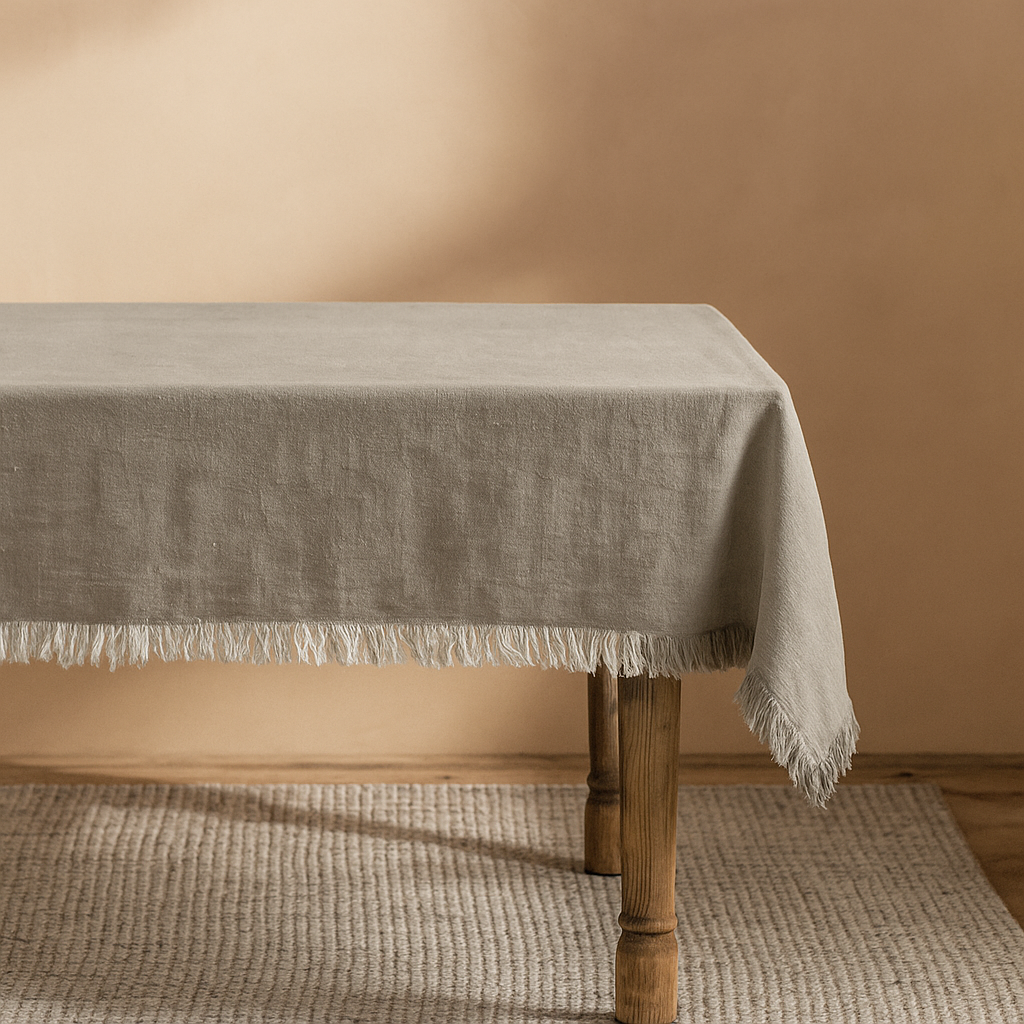 Ash Linen Blend Tablecloth