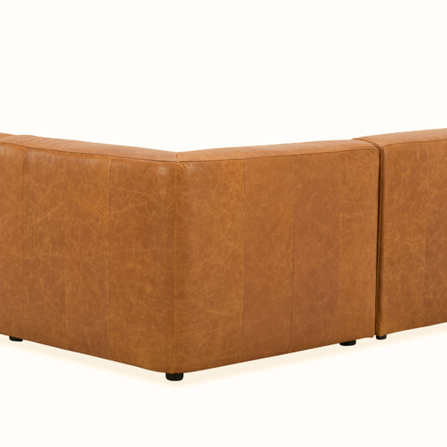 Aspen Distressed Cognac Leather 3 Seater Sofa