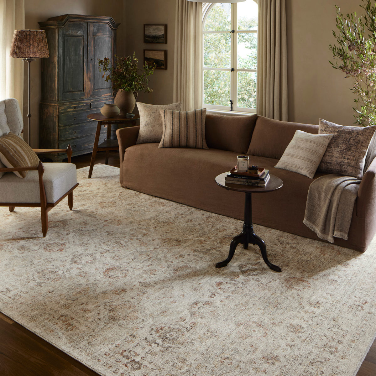 Amber Lewis x Loloi Honora Beige/ Spice Rug