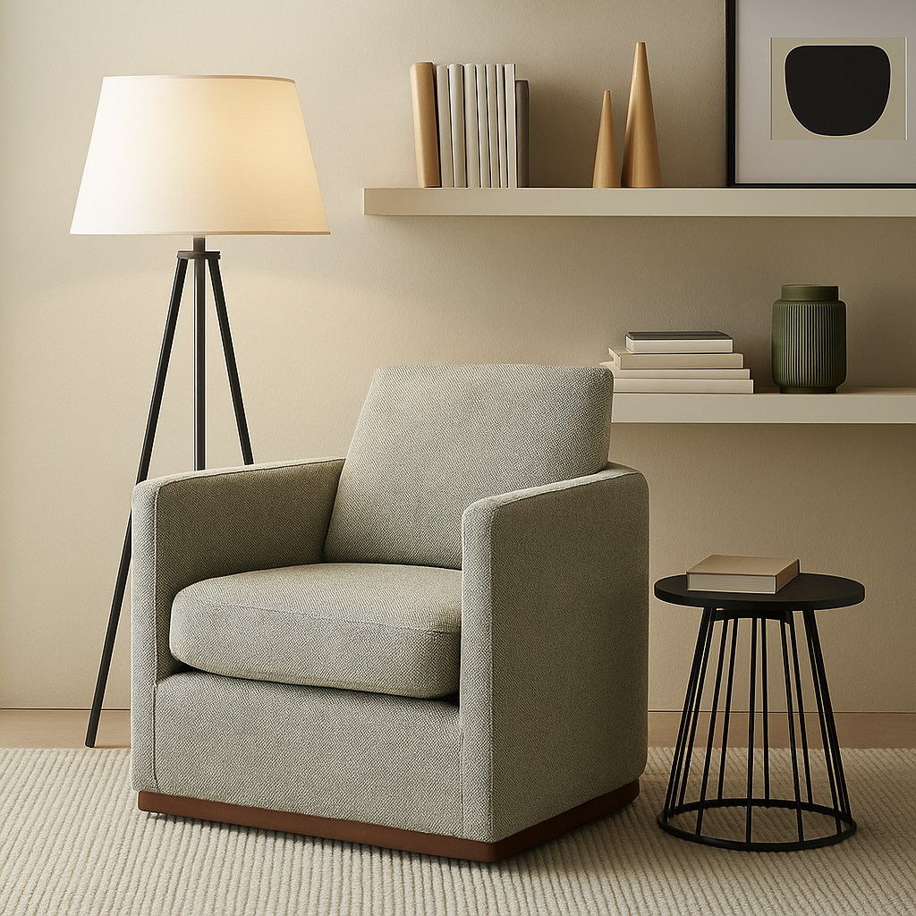 Bellwood Swivel Lounge Chair - Moss Weave