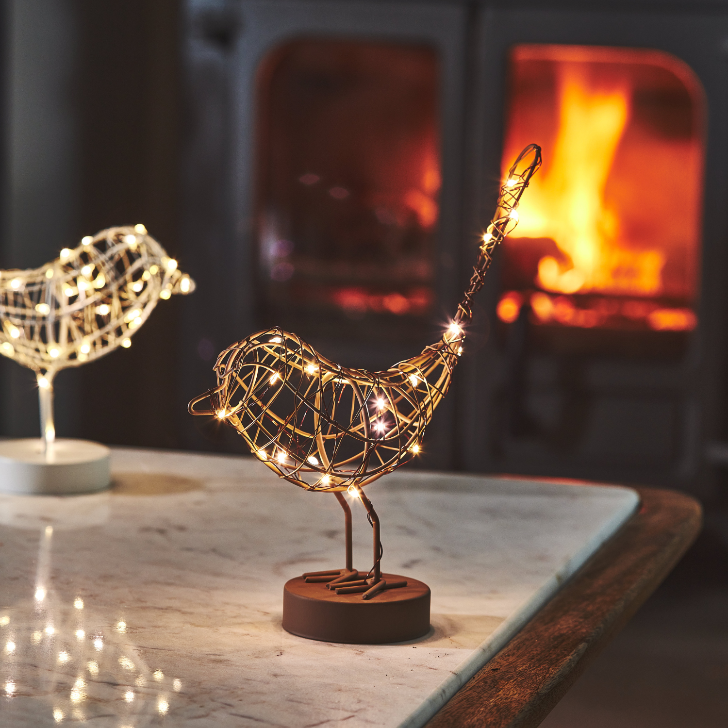 Copper Birdie LED Indoor Ornament