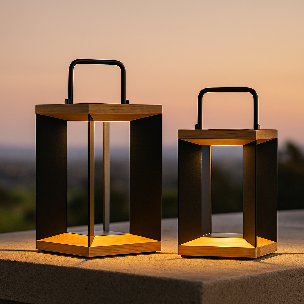 Blade Gunmetal Solar Lanterns