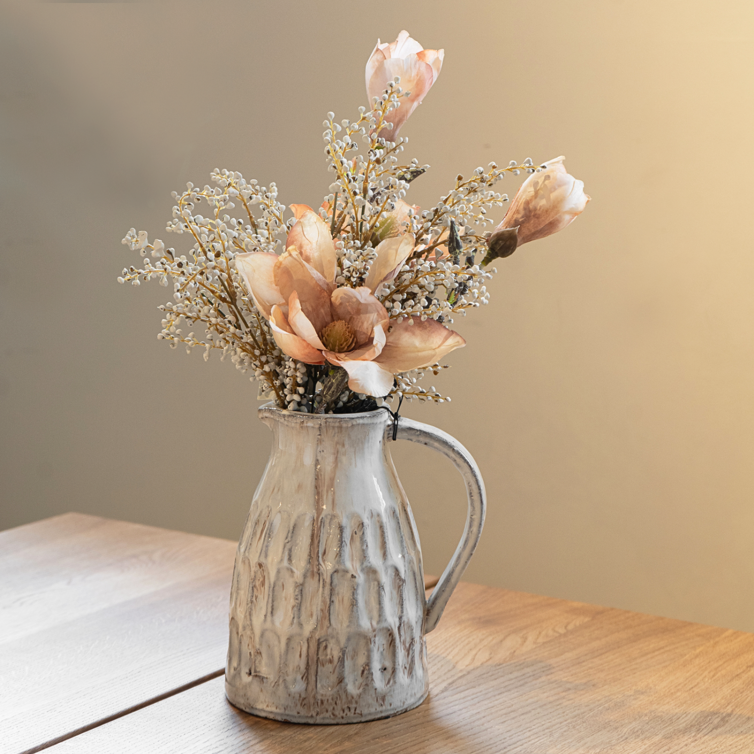 Artificial Magnolia & Heather Bouquet