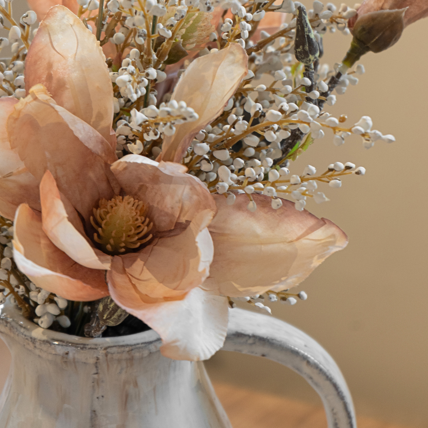 Artificial Magnolia & Heather Bouquet