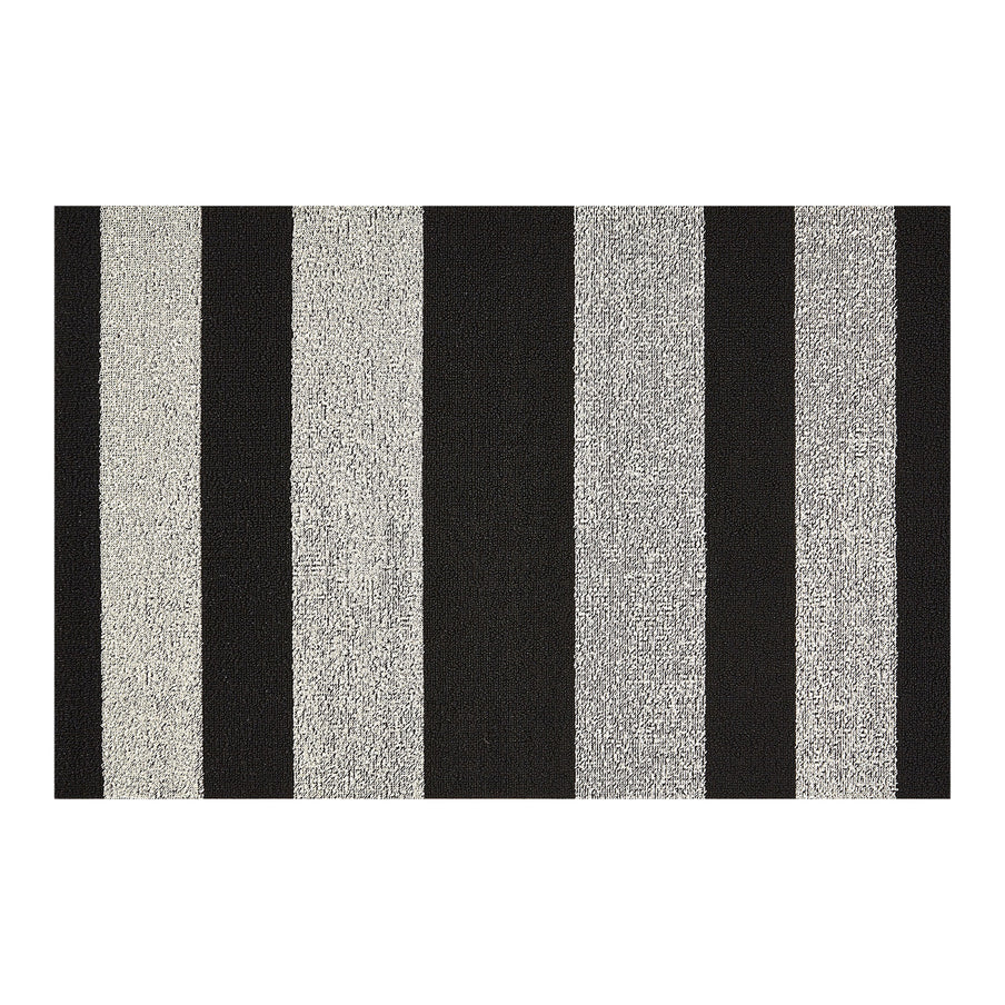 Chilewich Bold Stripe Shag Mats - Black & White