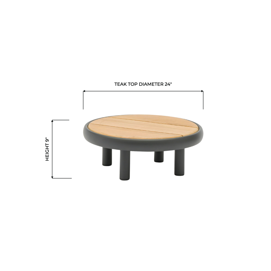 Bondi Charcoal Round Coffee Tables