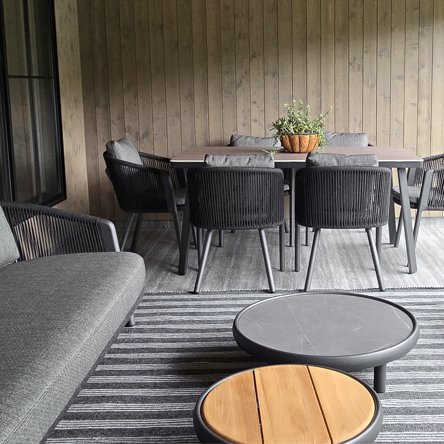 Bondi Charcoal Round Coffee Tables