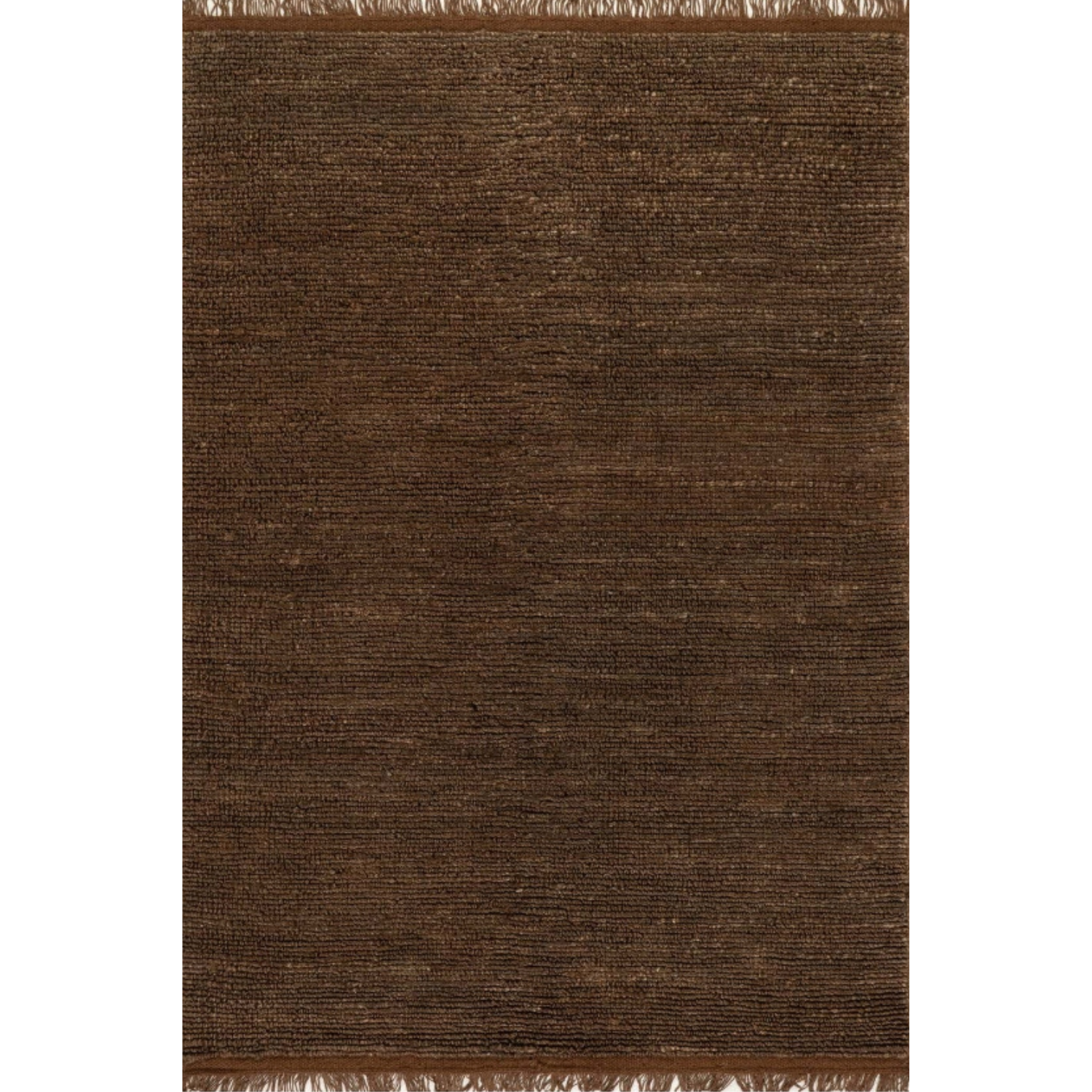 Dash & Albert Varnu Brown Textured Jute Rug