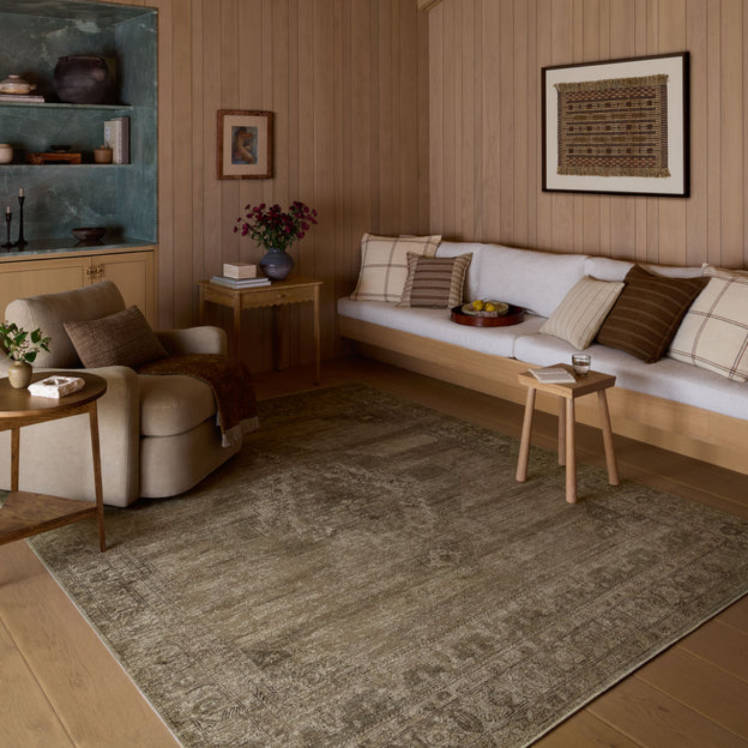 Amber Lewis x Loloi Cambria Sand/Olive Rug