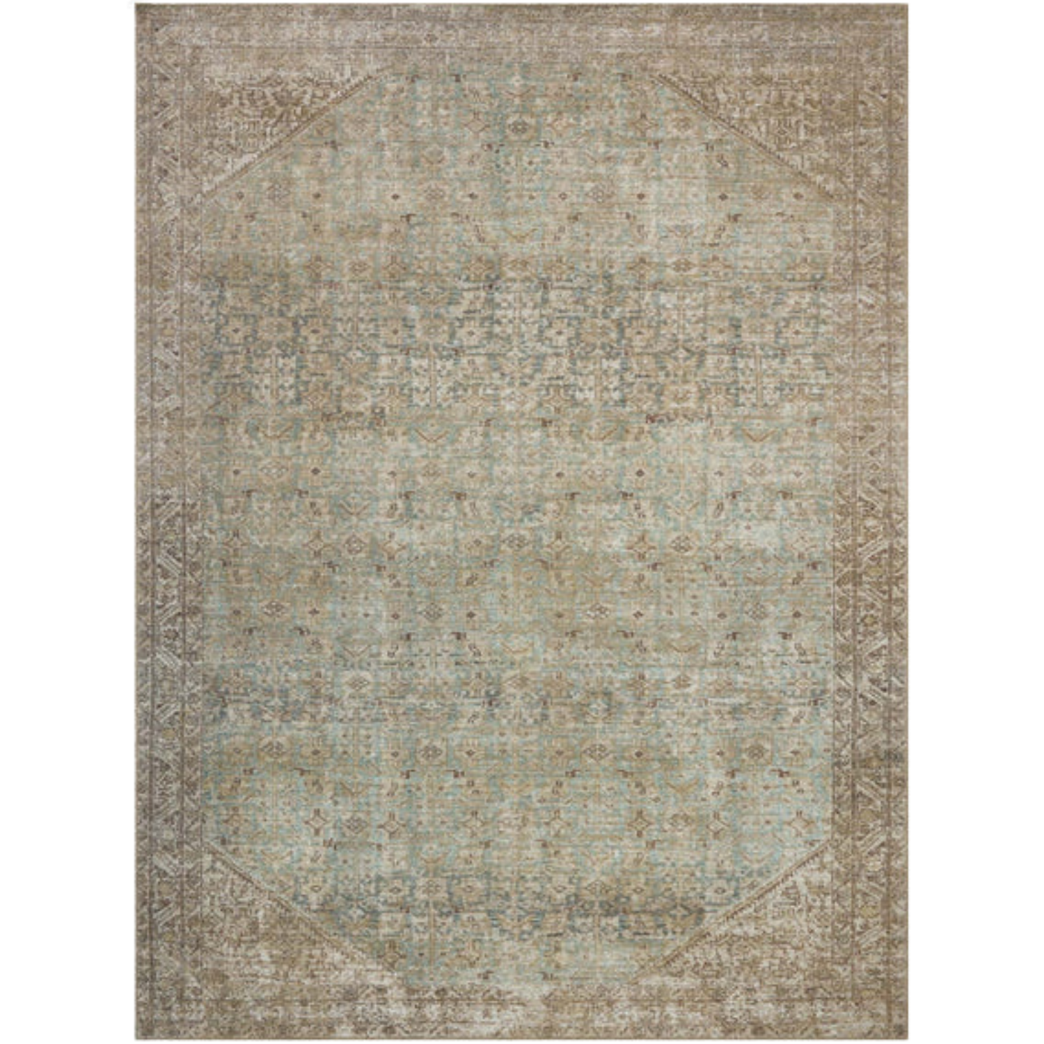 Amber Lewis x Loloi Cambria Aqua/Natural Rug