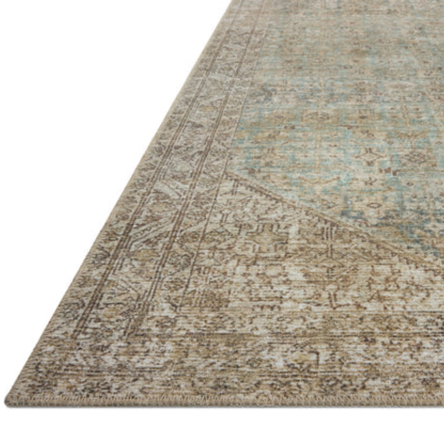 Amber Lewis x Loloi Cambria Aqua/Natural Rug