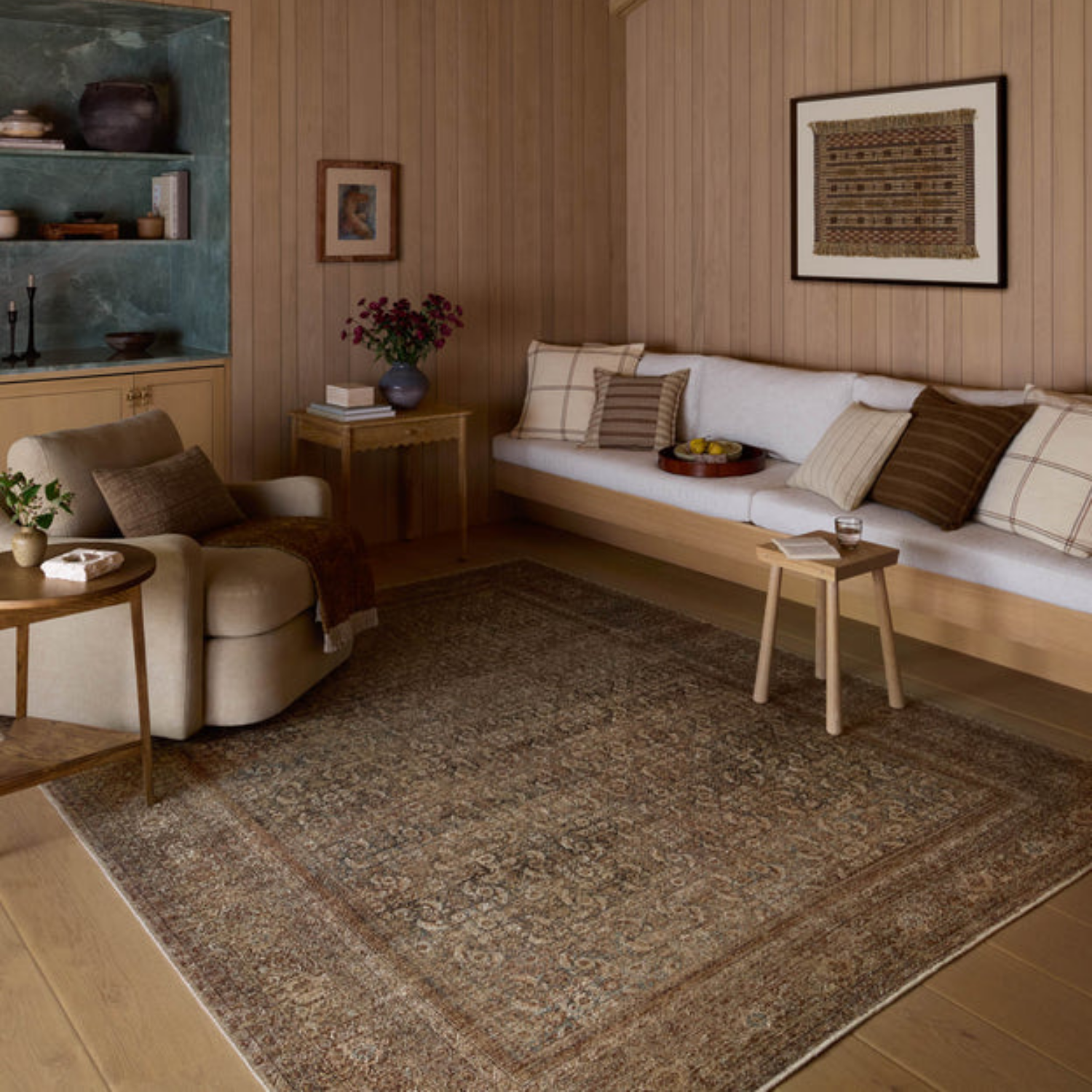 Amber Lewis x Loloi Cambria Ocean/Bark Rug